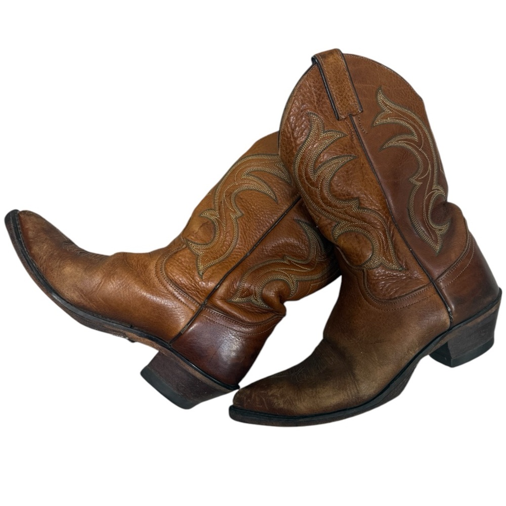 Justin women’s Leather Cowboy Boots size 7.5 - Picture 2 of 10